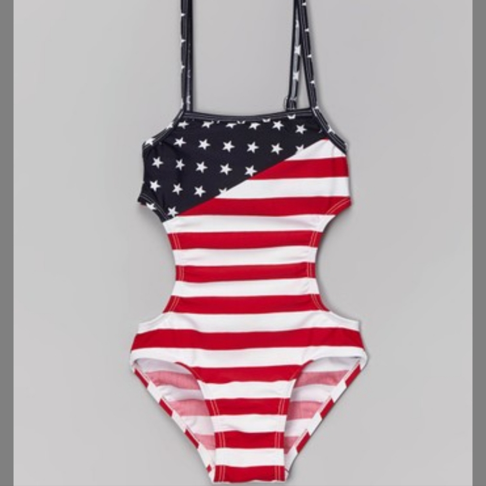 MARINA WEST 🇺🇲 AMERICAN FLAG🩱TODDLER SWIMWEAR